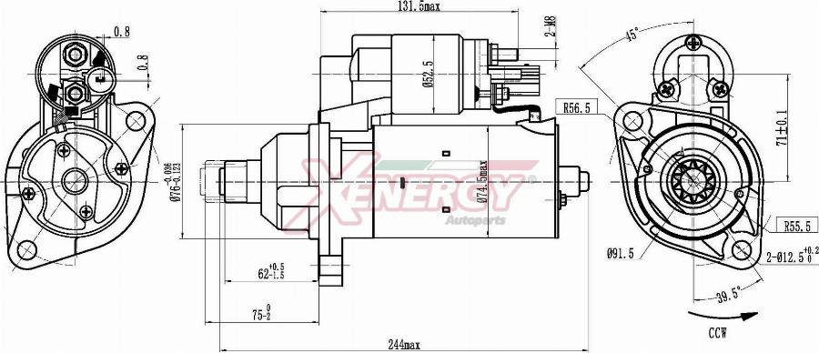 AP XENERGY XST25510AD - Motorino d'avviamento www.autoricambit.com