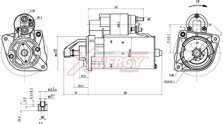 AP XENERGY XST28010AD - Motorino d'avviamento www.autoricambit.com