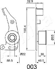 Ashika 45-00-003 - Tendicinghia, Cinghia dentata www.autoricambit.com