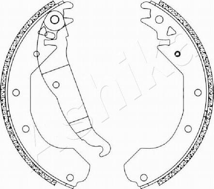 Ashika 55-00-0404 - Kit freno, freni a tamburo www.autoricambit.com