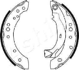 Ashika 55-00-0226 - Kit freno, freni a tamburo www.autoricambit.com