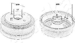 Ashika 56-08-814 - Tamburo freno www.autoricambit.com