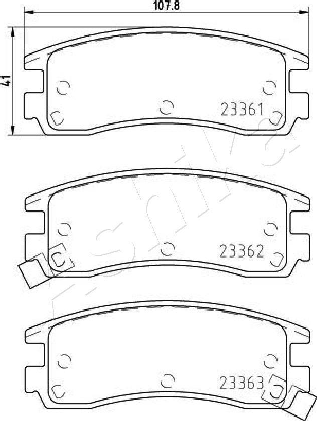 Ashika 50-0W-W20 - Kit pastiglie freno, Freno a disco www.autoricambit.com