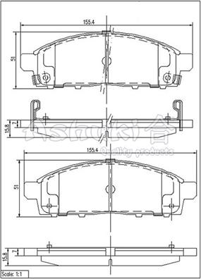 AISIN SN195P - Kit pastiglie freno, Freno a disco www.autoricambit.com