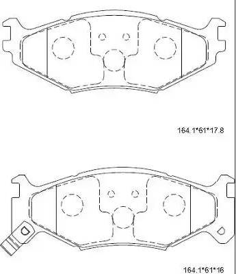 ATE 608009 - Kit pastiglie freno, Freno a disco www.autoricambit.com