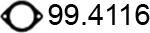 ASSO 99.4116 - Guarnizione, Tubo gas scarico www.autoricambit.com