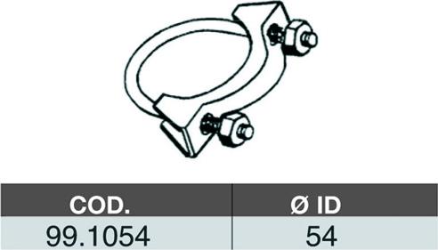 ASSO 99.1054 - Connettore tubi, Imp. gas scarico www.autoricambit.com