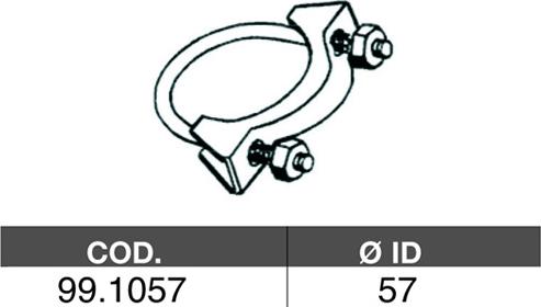 ASSO 99.1057 - Connettore tubi, Imp. gas scarico www.autoricambit.com