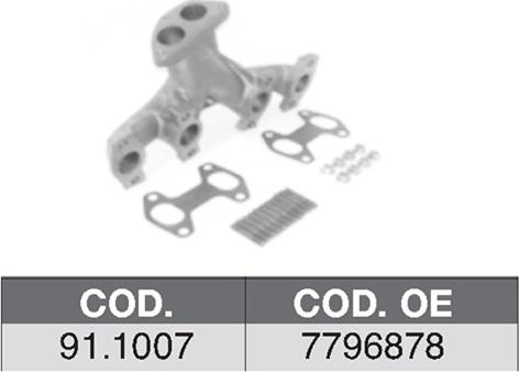 ASSO 91.1007 - Curva di raccordo, Imp. gas scarico www.autoricambit.com