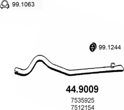 ASSO 44.9009 - Tubo gas scarico www.autoricambit.com