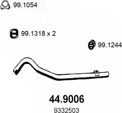 ASSO 44.9006 - Tubo gas scarico www.autoricambit.com