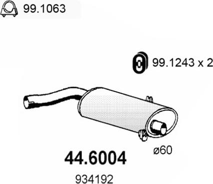 ASSO 44.6004 - Silenziatore centrale www.autoricambit.com