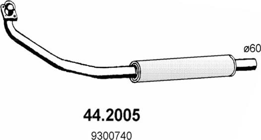 ASSO 44.2005 - Silenziatore anteriore www.autoricambit.com