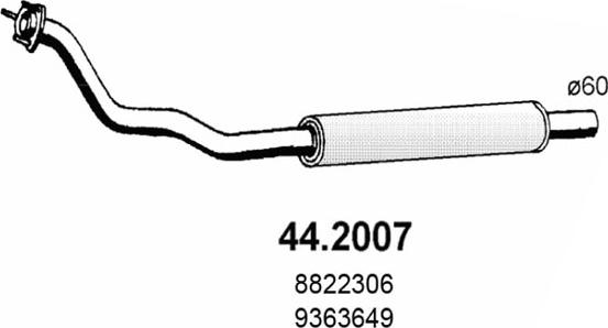 ASSO 44.2007 - Silenziatore anteriore www.autoricambit.com