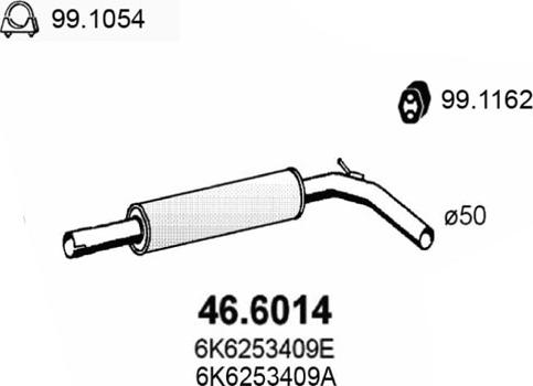 ASSO 46.6014 - Silenziatore centrale www.autoricambit.com