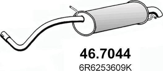 ASSO 46.7044 - Silenziatore posteriore www.autoricambit.com
