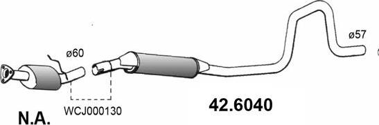 ASSO 42.6040 - Silenziatore centrale www.autoricambit.com