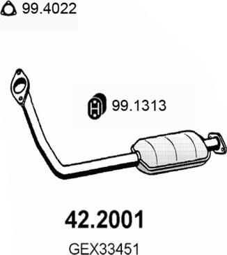 ASSO 42.2001 - Silenziatore anteriore www.autoricambit.com