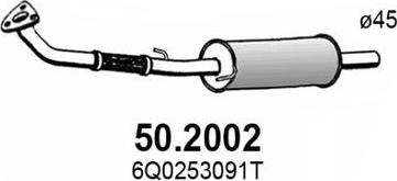 ASSO 50.2002 - Silenziatore anteriore www.autoricambit.com