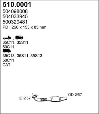 ASSO 510.0001 - Catalizzatore www.autoricambit.com