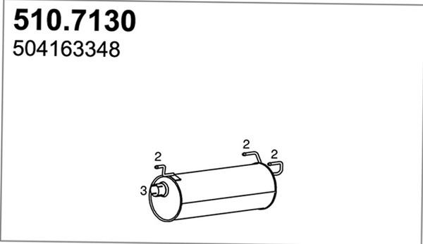 ASSO 510.7130 - Silenziatore posteriore www.autoricambit.com