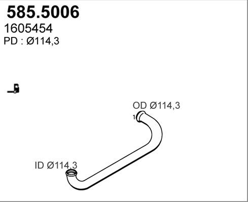 ASSO 585.5006 - Tubo gas scarico www.autoricambit.com