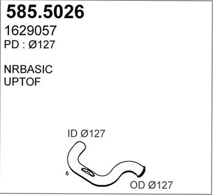 ASSO 585.5026 - Tubo gas scarico www.autoricambit.com