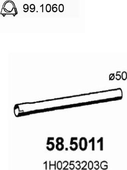 ASSO 58.5011 - Tubo gas scarico www.autoricambit.com