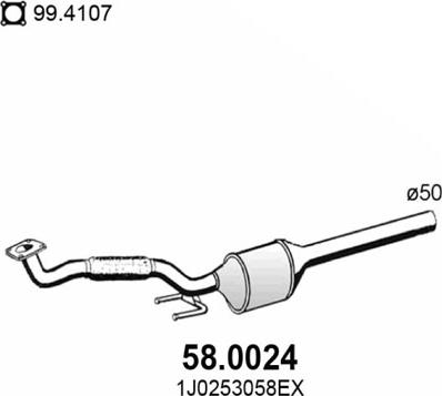 ASSO 58.0024 - Catalizzatore www.autoricambit.com