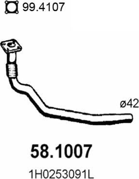 ASSO 58.1007 - Tubo gas scarico www.autoricambit.com