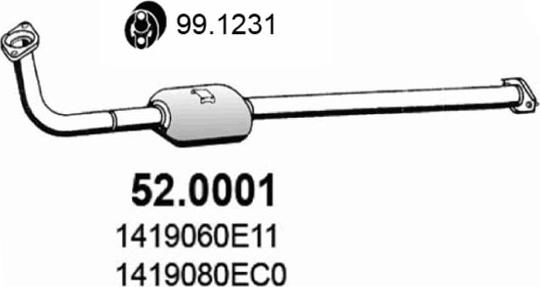 ASSO 52.0001 - Catalizzatore www.autoricambit.com