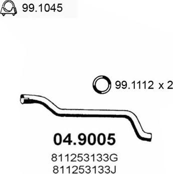 ASSO 04.9005 - Tubo gas scarico www.autoricambit.com