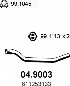 ASSO 04.9003 - Tubo gas scarico www.autoricambit.com