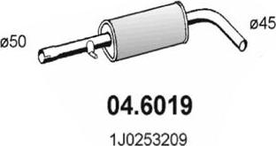 ASSO 04.6019 - Silenziatore centrale www.autoricambit.com