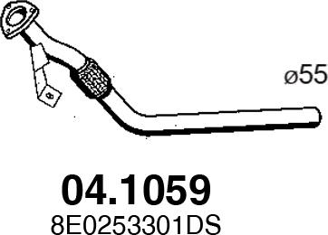 ASSO 04.1059 - Tubo gas scarico www.autoricambit.com