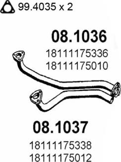 ASSO 08.1036 - Tubo gas scarico www.autoricambit.com