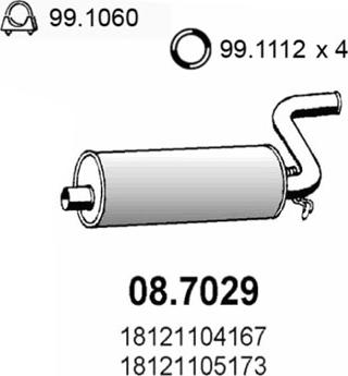 ASSO 08.7029 - Silenziatore posteriore www.autoricambit.com
