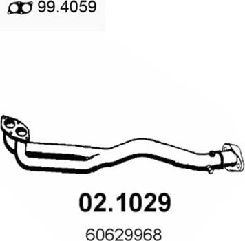 ASSO 02.1029 - Tubo gas scarico www.autoricambit.com