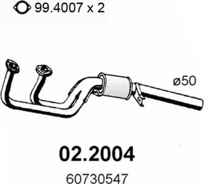 ASSO 02.2004 - Silenziatore anteriore www.autoricambit.com