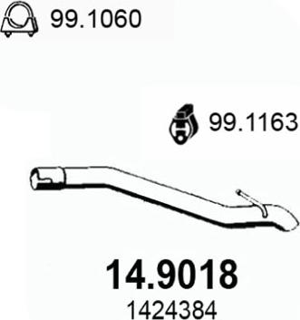 ASSO 14.9018 - Tubo gas scarico www.autoricambit.com