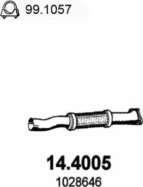 ASSO 14.4005 - Tubo gas scarico www.autoricambit.com