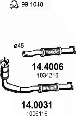 ASSO 14.4006 - Tubo gas scarico www.autoricambit.com