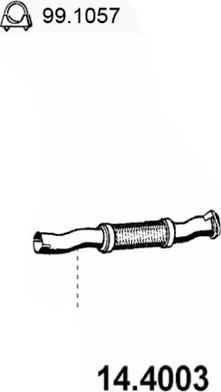 ASSO 14.4003 - Tubo gas scarico www.autoricambit.com