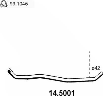 ASSO 14.5001 - Tubo gas scarico www.autoricambit.com