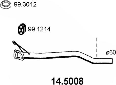 ASSO 14.5008 - Tubo gas scarico www.autoricambit.com