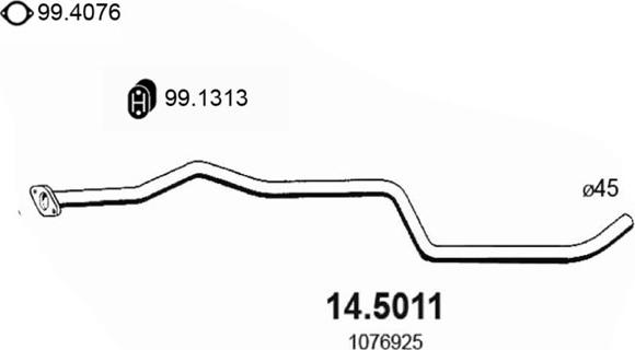 ASSO 14.5011 - Tubo gas scarico www.autoricambit.com