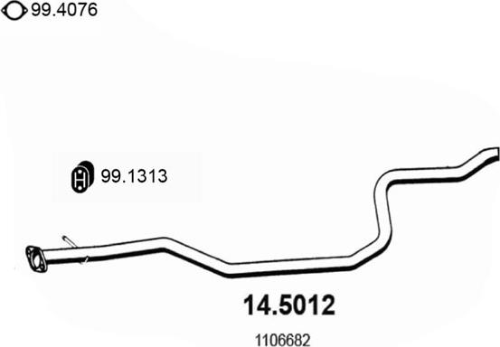 ASSO 14.5012 - Tubo gas scarico www.autoricambit.com