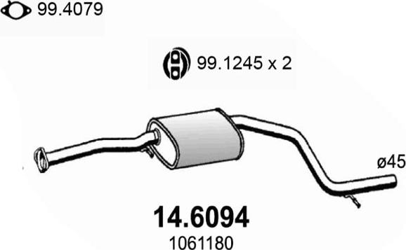 ASSO 14.6094 - Silenziatore centrale www.autoricambit.com