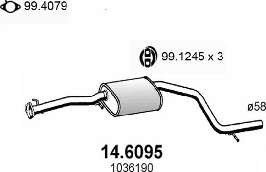 ASSO 14.6095 - Silenziatore centrale www.autoricambit.com