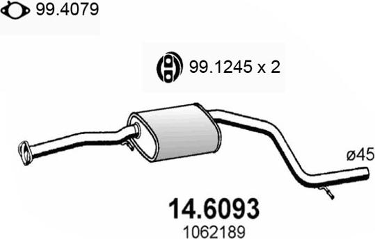 ASSO 14.6093 - Silenziatore centrale www.autoricambit.com